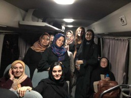 Girls on a bus after safe arrival in Germany after weeks of fear and hiding from the Taliban. |©Tdh_Germany